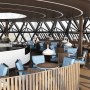 Cafe Restaurant, Siberia  | 2nd floor circular banquette | Interior Designers
